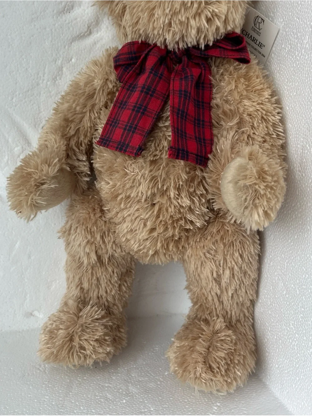 VTG Retired Ridgewood Collectibles-2004-Plush Teddy Bear-Charlie-KU-15”tall